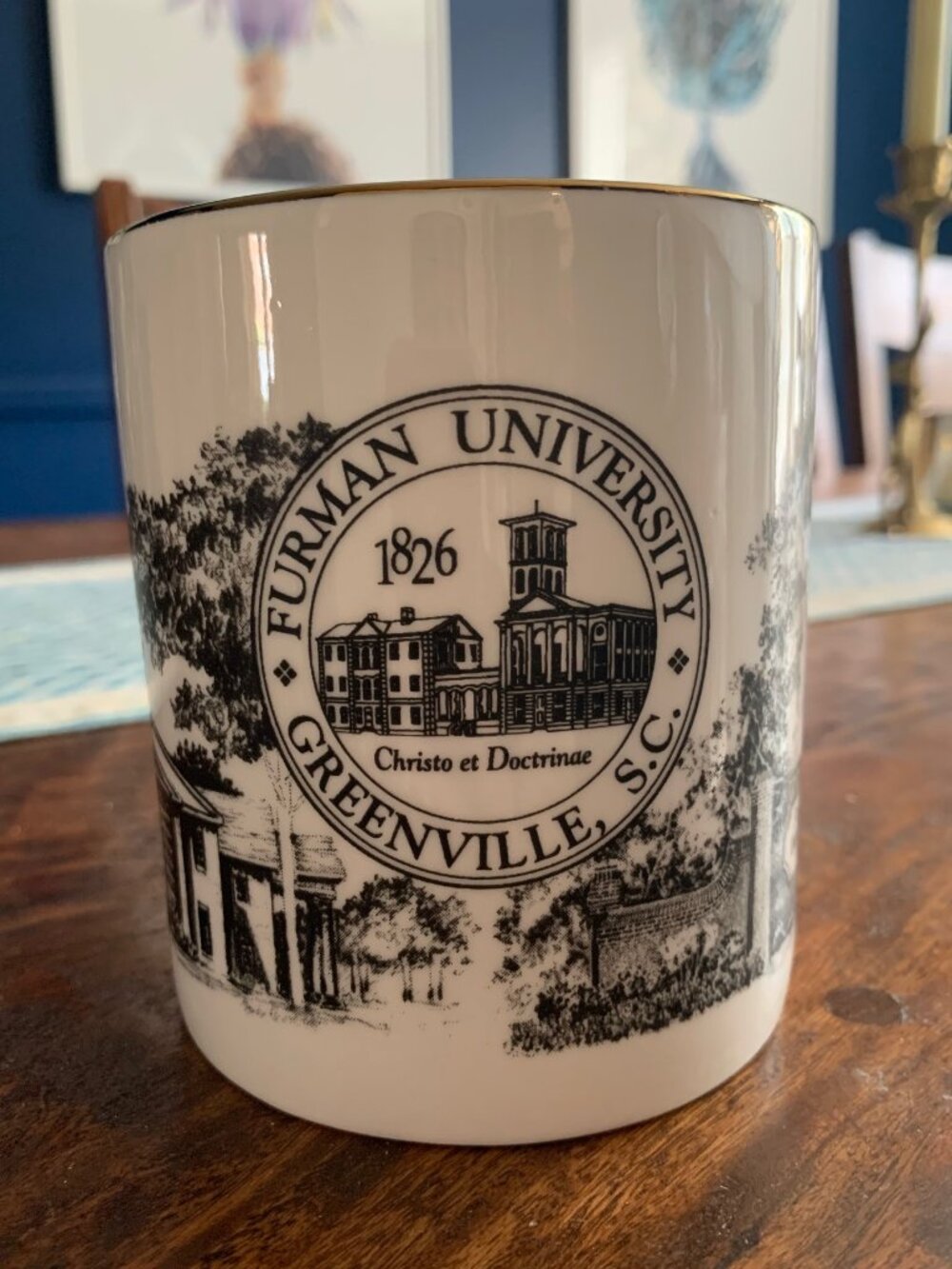 Gorgeous 20 oz. Furman University mug